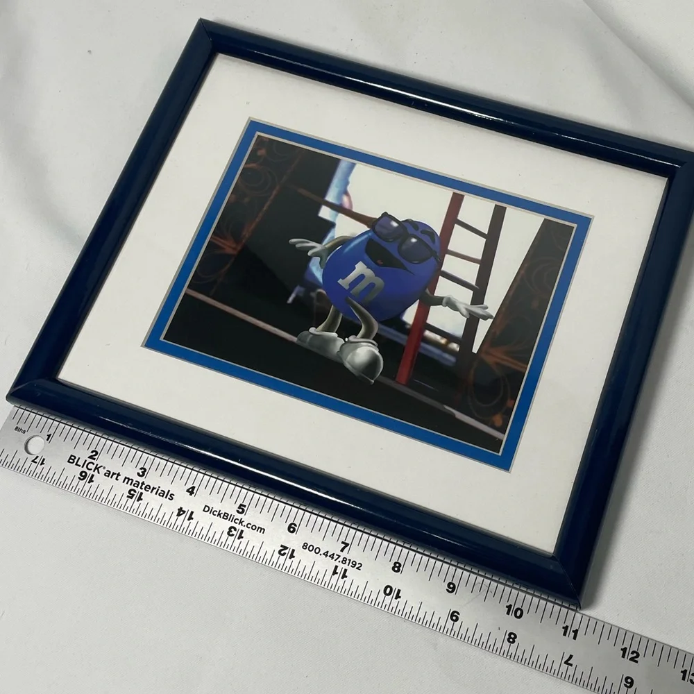 VTG 1997 M&M Mars Framed Blue M&M Original Lithograph Limited Edition 1433/2500